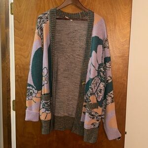Free People Orchid Teal Cardigan